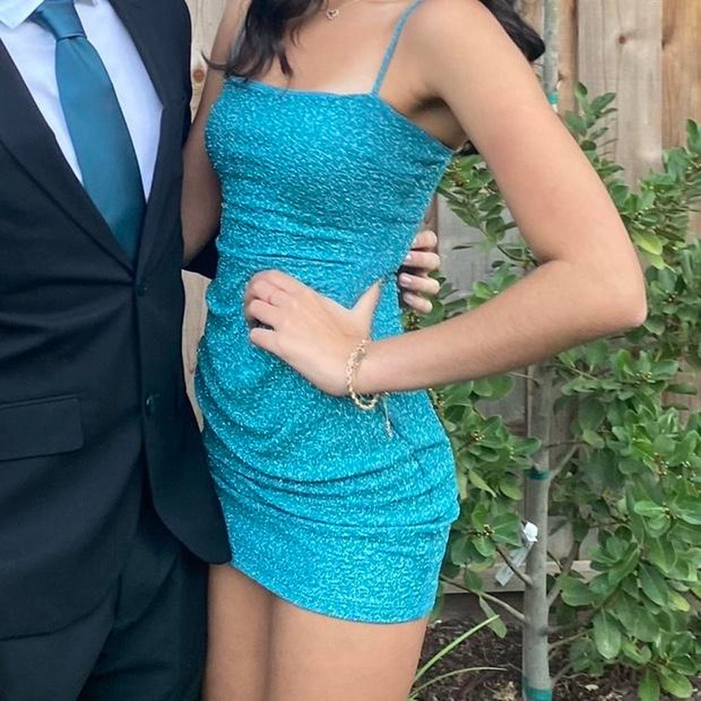 Windsor Turquoise Mini Dress